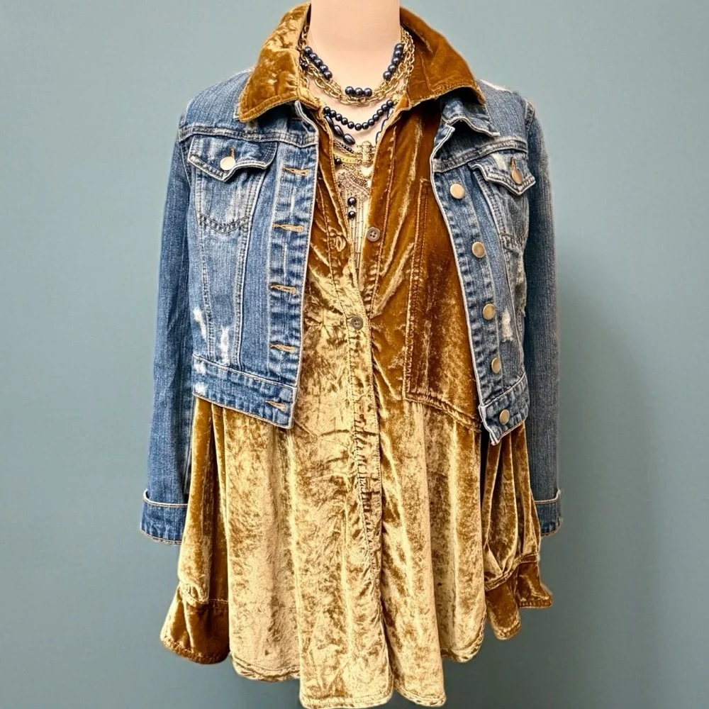 We the Free Night Sky Velvet Tunic - Picture 12 of 15